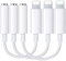 3 Pack Lightning to 3.5 mm Headphone Jack Adapter, Apple MFi Certified iPhone Audio Dongle Cable Earphones Headphones Converter Compatible with iPhone 11/11 Pro/11 Pro Max/SE/X XR XS XS Max 8 7