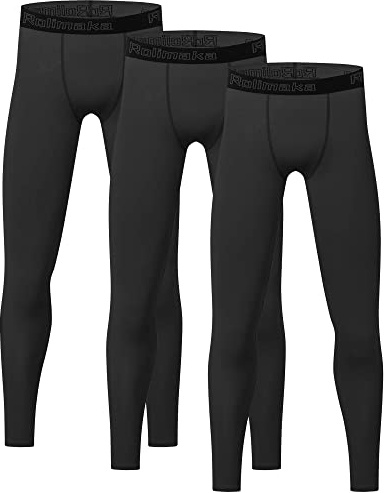 3/4 Pack Youth Boys' Compression Leggings Athletic Tights Pants for Kids S