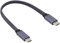 AAOTOKK USB 3.1 C-Tipo Maschio a Maschio cavo corto Piatto treccia 4K@60Hz Gen 2 Supporta Ricarica,dati,Audio e Video per Laptop,Tablet e Telefoni Cellulari.(0,3Metri/M)