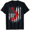 Vintage USA Amerikanische Flagge Basketball Spieler Team Distressed T-Shirt