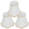 Cyrank Lot de 3 Abat-Jour pour Bougie, Petits Abat-Jour à Pince en Tissu, Abat-Jour de Lustre, Petit Abat-Jour Blanc, Abat-Jour de Plafond, 13 x 11,9 x 7,9 cm