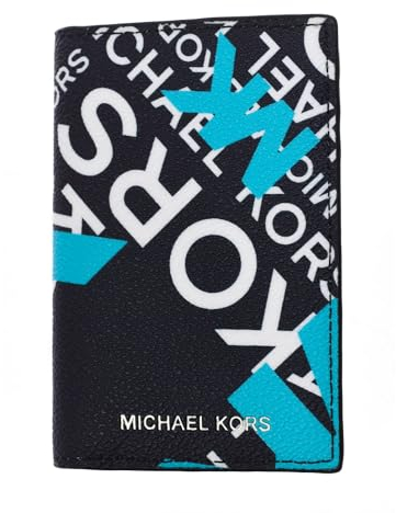 Michael Kors HUDSON 39U2LHDD1O Kartenetui für Herren, Blau/Weiß, One size