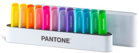OSAMA Pantone Desk Set – 12 Textmarker in verschiedenen Farben: 6 Pastel + 6 Neonfarben, PT 84010410