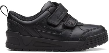 Clarks Palmer Mist Kid Leather Shoes in Black Wide Fit Size