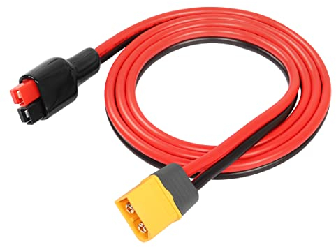 YACSEJAO 12AWG XT60 Stecker auf Solarpanel Stecker 1M XT60 auf 45A Stecker Verlängerungskabel für Outdoor Power Bank RC Lipo Akku Lithium Batterie