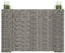 Hommdiy Gabionen Pflanzkorb H-förmig Steinkorb Blumentopf Wand Mauer Gabione Drahtkorb Pflanzkübel Blumenkasten Stahldraht 260x40x180 cm