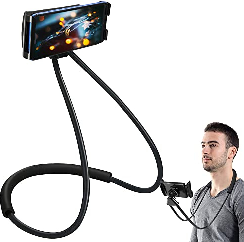 DOUSELLA Neck Phone Holder Lazy Handyhalterung Universal 360° Flexible Ständer Schwanenhals Halterung für Smartphones Mini Tablets