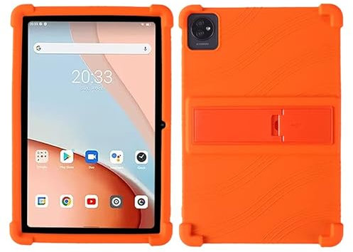 FKQLH Coque pour Blackview Tab 7 WiFi, Supporter Silicone Enfants Housse de Protection Poids Léger Stand Coque Cover pour Blackview Tab 7 WiFi Tablet 10 Pouces, Orange