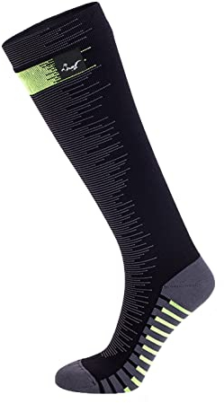OTTERSHELL Calcetines impermeables para mujer y hombre. Adecuado para actividades al aire libre como correr, andar en bicicleta, caminar por la montaña y hacer senderismo. (M, Negro -Long)