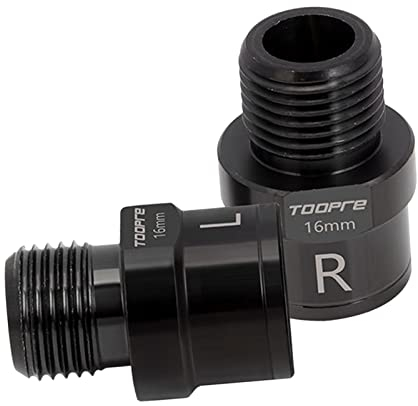 LOVIVER 1 Paar Links Right Bike Pedal Pedal Distanzadapter, Schwarz 16mm
