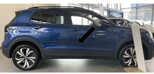 Seitenschutzleisten schwarz kompatibel mit Volkswagen VW T-Cross SUV Typ C1 ab Baujahr 04.2019- F3 (3700003)