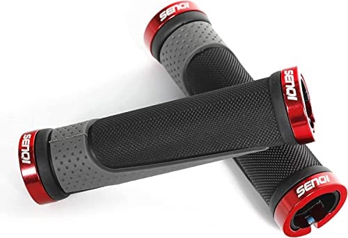 SENQI Fahrradgriffe, leicht, 130 mm & 130 mm, 130 mm & 90 mm, 90 mm und 90 mm, passend für 22,2 mm Lenker, rutschfeste Griffe, geeignet für Multi-Speed-Fahrräder, Mountainbikes, BMX-Fahrräder