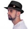 HEYANN Chapeau de Paille récolte Homme Fedora Chapeau de Paille Panama pour Homme et Femme en Trilby Fedora Chapeau Panama avec Ruban en Tissu Roll Up Chapeau d'été (Noir,XL)