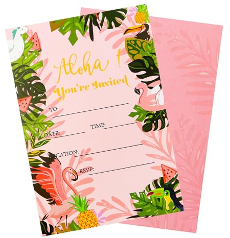 Acooruiteng 10 Stück Einladungskarten Generisch Partyeinladungen Einladungen Einladungskarten Kindergeburtstag Mädchen Einladungskarten Kindergeburtstag Party Invitations für Verschieden Partys