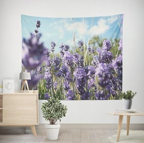 EHOMERY Wandteppich Funny Wanddekoration Landkarte Lavendel Zeichen Wandbehang Wandtuch Aesthetic Klein Wohnzimmer Schlafzimmer Wandbehang Dekoration 300x250cm