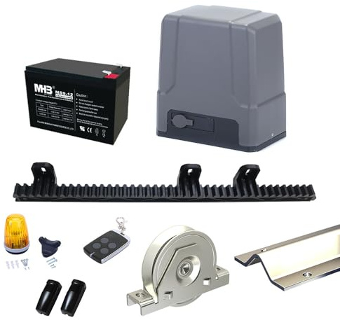 Kit de motorisation SLID'UP MC500 avec rails et galets pour portail coulissant 500 kg