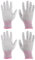 sourcing map 2 Pairs ESD Anti Static Gloves 19cm PU Coated High Resistance Carbon Fiber Computer Gloves for PC Computer Electronics Installation and Repair(Small), Pink