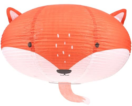 Gadpiparty Lampenschirm Faltbare Laterne Fuchs-papierlaterne Tierische Papierlaternen Pendelleuchtenschirm Party-laterne Zum Aufhängen Nachttischlampe Papier Metall Kind Schreibtischlampe