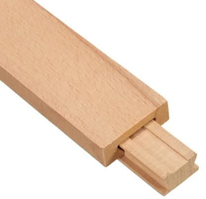 QUARKZMAN 2 Stück Holzschubladenführungen, klassische Holz-Mittelstreckenführung, Ersatzset für Holzschubladenführungen, 15-3/4 Zoll (40 cm)