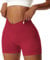 Coswind Sport Leggings Damen Kurze Booty Scrunch Gym Shorts Yoga V Cross Push Up Radlerhose Sexy Blickdicht Rot L