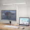 Hensam LED Desk Lamp for Office,Double Head Desk Light with Clamp,Eye-Caring Monitor Light Bar 5 Color Modes,Touch Control Table Lamp for Study,Bedroom,Work,Task,Reading,Adapter,12W,1400lumen White