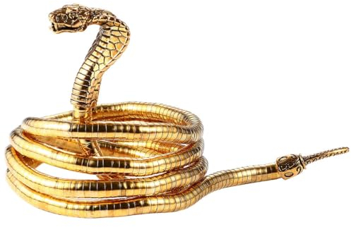 LEEQ Schmuck Schlange Armband Halskette - Flexibel Biegbar Schlangenkette Wickelarmband Verdrehbar Einstellbar Kette Manschette Armreif Taillenkette für Damen Herren