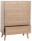 Mendler Kommode HWC-M38, Schrank Sideboard Highboard, Kubu Rattan Holz, 101x71x42cm Eiche-Optik