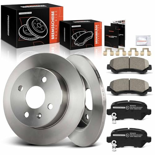Frankberg 2x Bremsscheiben + 4x Bremsbeläge Mit bremsenschmiermittel Hinterachse Kompatibel mit Astra G F07 F08 F35 F48 F67 T98 1998-2009 Replace# 569108 1605122
