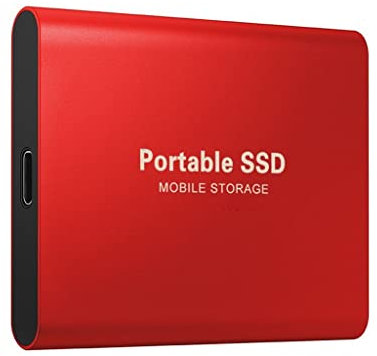Type-c USB 3.1 SSD Portable Flash Stockage 4To SSD Disque dur Portable SSD Disque Dur pour Ordinateur Portable de Bureau (Color : Rot, Size : 2To)