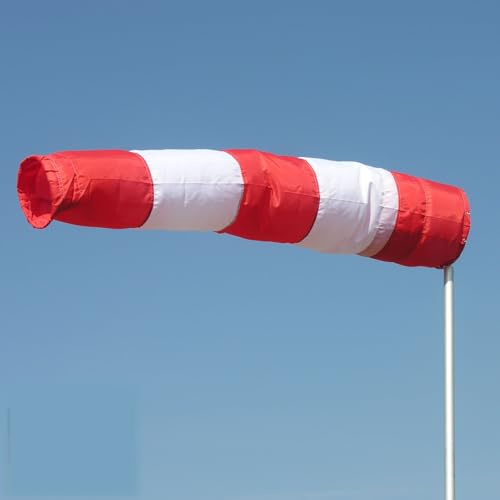 Schmidtler Windsack® rot-weiß 90 cm Durchmesser,450 cm lang