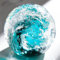 Mundgeblasene Glasfiguren Kugel Ozeanwellen Briefbeschwerer Glaskugel für Freunde Ozeanliebhaber, dunkelblaue Bubble Ball Dekoration für Zuhause, Büro und Aquarium