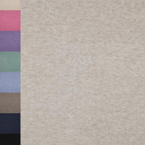 MAGAM-Stoffe Adele super weicher Strickstoff für Kleidung Meterware ab 50cm (07. Meliert beige)
