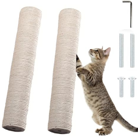 PlushPlumage 2pcs Cat Scratching Post Replacement, 40 cm/15.7 inch Sisal Replacement Poles for Kittens Cat Tree Tower (40cm)