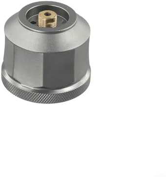 Daaxing Camping-Gaslaterne mit Tank-Verlängerungsstab, Aluminiumlegierung, Outdoor-Gaslaterne mit Tank, leichtes und kompaktes Design (silber, Pulverbeschichtet, nur Tank)