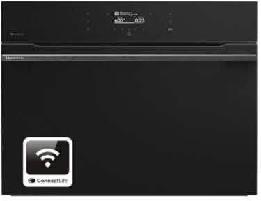 Hisense BIM406A8B Four combiné 45,5 cm, électrique, encastré, mode pizza 300°, fonction AirFry, écran Vision Plus TFT, Programmes automatiques, Even Bake,