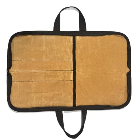 Sac à couteaux, sac à couteaux, sac à ustensiles de cuisine de voyage avec compartiments, tendeur de cire portable, sac à couteaux, outils de cuisine, mallette de rangement pour les voyages en camping