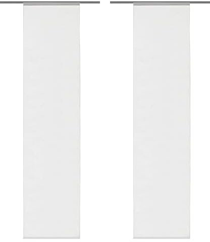 Home fashion 86601-701 Panneau Japonais Rom, 245 x 60 cm, Blanc (Lot de 2)