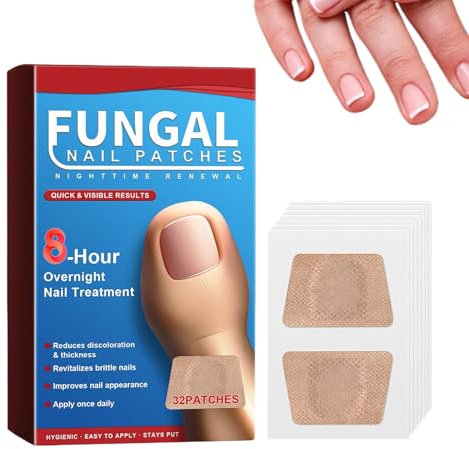 32 Patchs Pour Mycoses Des Ongles, Traitement Extra Fort Contre Les Mycoses Des Ongles, Coussinets De Réparation Pour Les Ongles, Renouvellement Rapide Pendant 8 Heures Pour Une Apparence Saine
