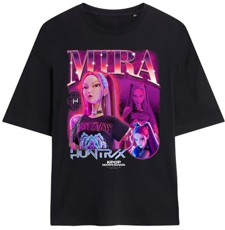Kpop Demon Hunters Women's K-pop Demon Hunters - Huntrix Huntr/X Mira Bootleg Ladies Oversized T Shirt T-Shirt