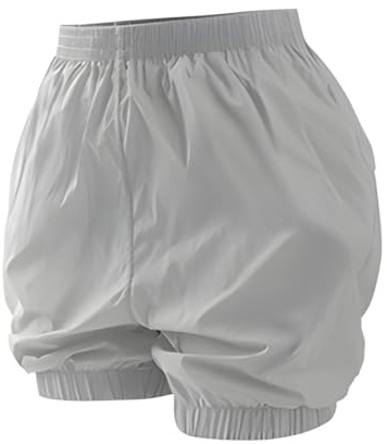 Ballett-Tanzhose für Damen, Ripstop-Hose, Wandern, Workout, Übungen, Aufwärmen, Körpersauna, Shorts, Schwitzen, moderner Tanz, Hellgrau, Large Zierlich
