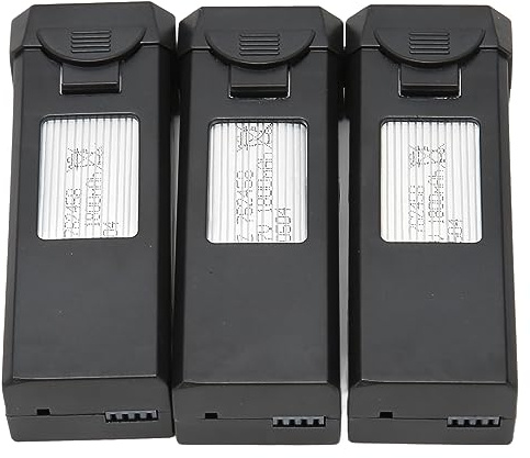 Hamwesh Lithium Battery 3.7V 1800mAh for A258 F184 SP3, Drone Battery with Plastic Box/Cover and 3 in 1 Charging Cable for RC Aircraft Quadcopter