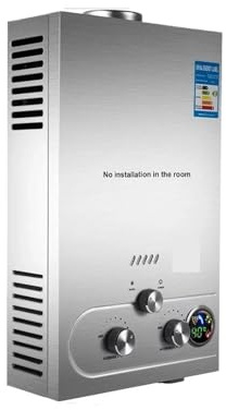 Scaldabagno istantaneo, Scaldabagno istantaneo a gas propano da 6L-18L, riscaldamento del bagno, scaldabagno for esterni, caldaia for auto e campeggio(6L 12KW)