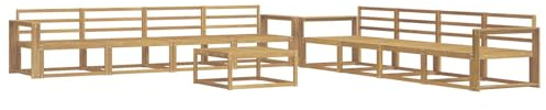 vidaXL Outdoor-Sofagarnitur 9 pcs Weiß 79 x 79 x 37 cm, Garten-Sofa Set, modulare Lounge für draussen, wetterfestes Mobiliar, robuster Pool-Bereich