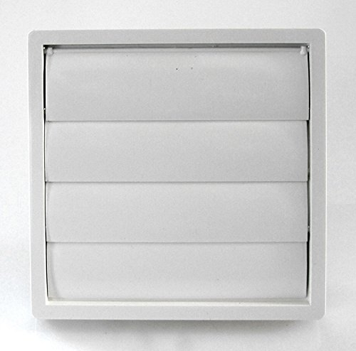 calimaero® VK Lüftungsgitter 150mm bewegliche Lamellen schließt selbsttätig/witterungsbeständig (UV Stabil) / weiß RAL 9010 Qualitätskunststoff mit positiver Ökobilanz