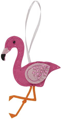 Trimits Felt Decoration Kits, 17 x 9.5cm, Flamingo