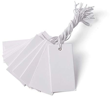 Pandahall Papier-Preisschilder 35x18mm weiß