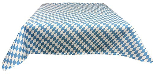 JEMIDI Stofftischdecke für Biertische Tischdecke Bierbank Bierzelt Bierzelttisch Garnitur Biertische Tischdecken Decke Tisch 90cm x 240cm für Biertische Bayrische Raute
