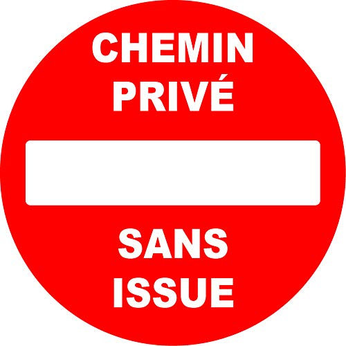 TSME Panneau PVC Rond Polychlorure de vinyle Rouge Circulaire Chemin privé sans issue