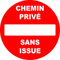 TSME Panneau PVC Rond Polychlorure de vinyle Rouge Circulaire Chemin privé sans issue
