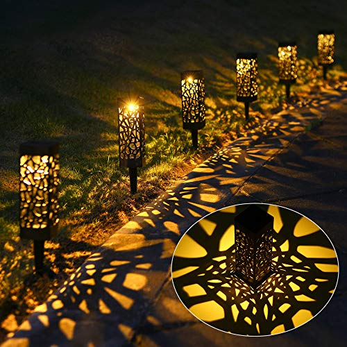 Solarleuchte Garten, 6 Stück Warmweiß Led für außen Wasserdicht, Tomshine Solar Dekorative Licht für Landschaftsrasen Terrasse Rasen Patio